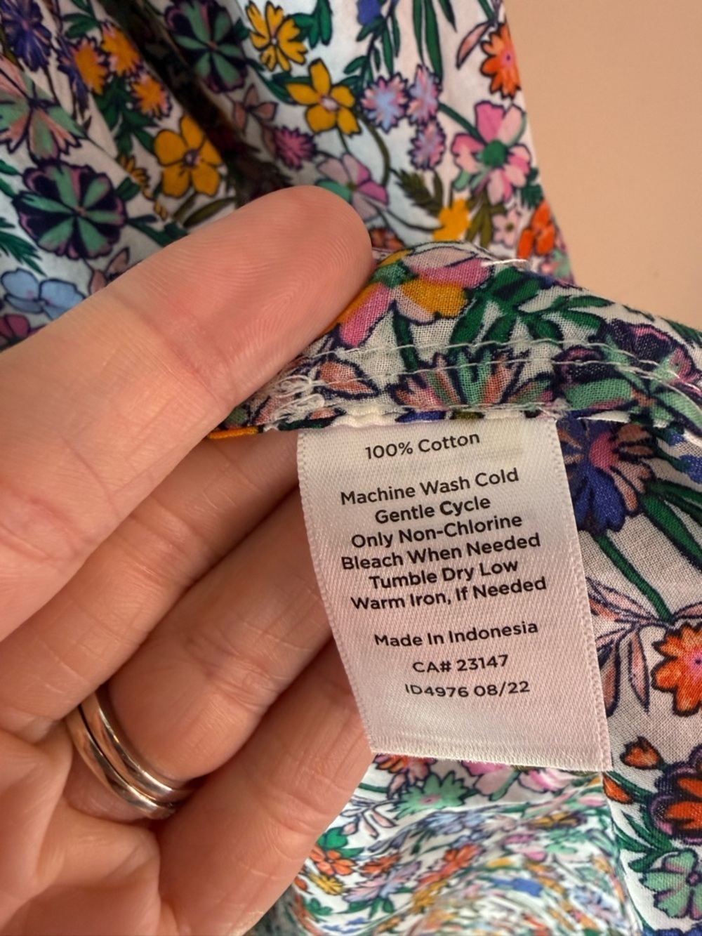 Talbots  Floral Popover Peasant Blouse ditsy cottagecore Button Sz 3X - Picture 4 of 6